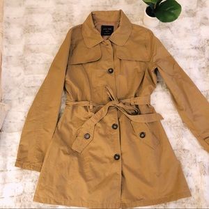 Tan trench coat